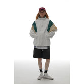 Unisex Jacket Vintage Loose Lapel Mechanical Style Hooded Sports Jacket